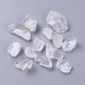 Perles brutes naturelles en cristal de quartz naturel, perles non percées / sans trou, nuggets