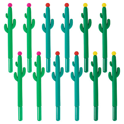 15 шт. 3 цветная резиновая гелевая ручка кактус, Офисные и школьные принадлежности