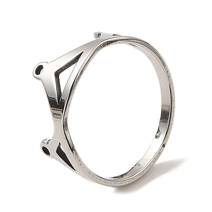 201 Stainless Steel Finger Ring, Mixed Shape