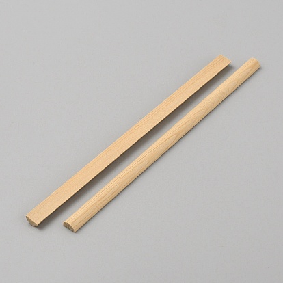 Bâtons d'artisanat en bois, cheville demi-ronde, pour tresser la tapisserie, arc