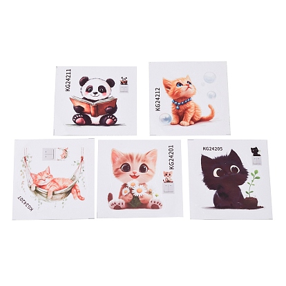 Самоклеящиеся водонепроницаемые наклейки из ПВХ с изображением животных, наклейки