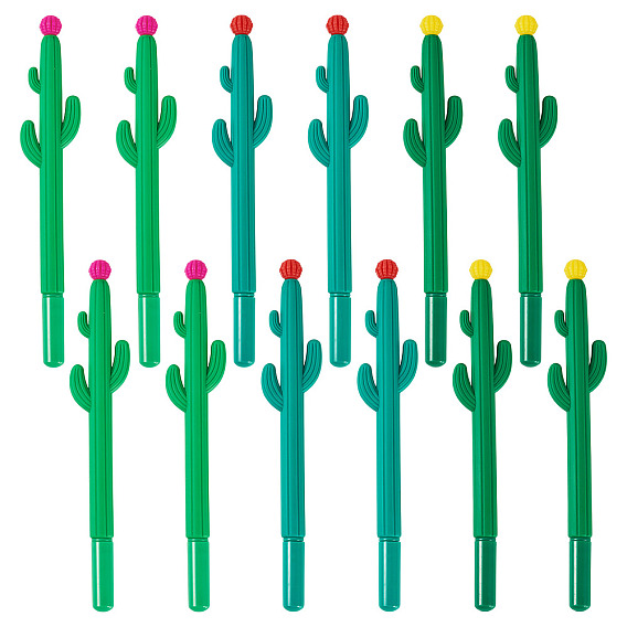15 шт. 3 цветная резиновая гелевая ручка кактус, Офисные и школьные принадлежности