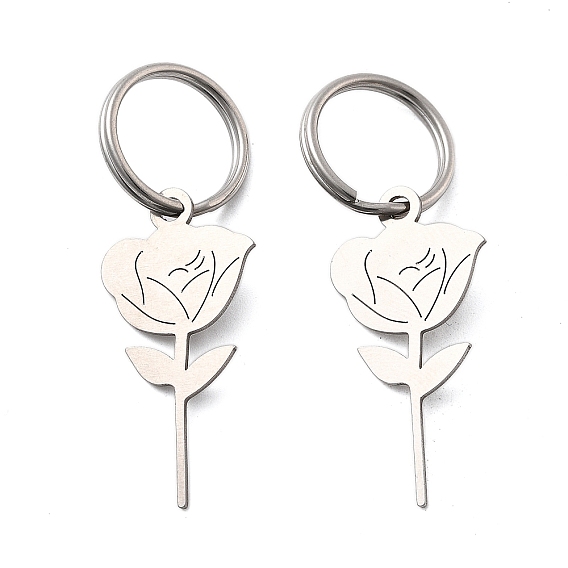 304 брелок из нержавеющей стали, цветок