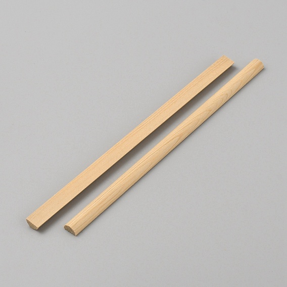 Wood Craft Sticks, Half Round Dowel Rod, for Braiding Tapestry, Arch