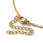 Acrylic Butterfly Pendant Necklace & Cubic Zirconia Diamond Stud Earrings, Golden 304 Stainless Steel Jewelry Set for Women