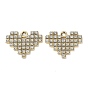 Alloy Rhinestone Pendants, Heart Charms