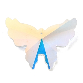 Гальванизированные стеклянные большие подвески, для люстры хрустальные подвесные подвески, бабочки прелести, граненые