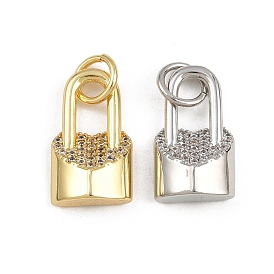 Латунные микро проложить кубического циркония подвески, запирать, с целью перехода в кольце, стойки покрытие, долговечный, без свинца и без кадмия