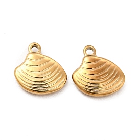 Ion Plating(IP) 304 Stainless Steel Pendants, Shell Charm