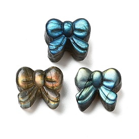 Natural Labradorite Carved Cabochons, Bowknot