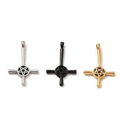 304 из нержавеющей стали большие кулоны, пересечь звездочкой