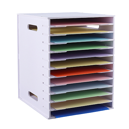MDF File Folder Holders, Desktop Document Organizer Shelf, Rectangle