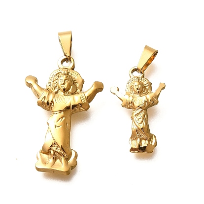 201 подвески из нержавеющей стали, Иисус очарование, ионное покрытие (ip)