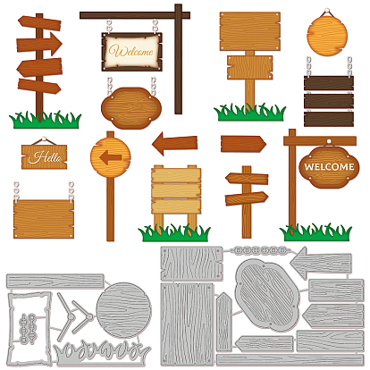 Трафареты для резки дорожных знаков из углеродистой стали, для diy scrapbooking, Фотоальбом, декоративная бумага для тиснения, цвет нержавеющей стали