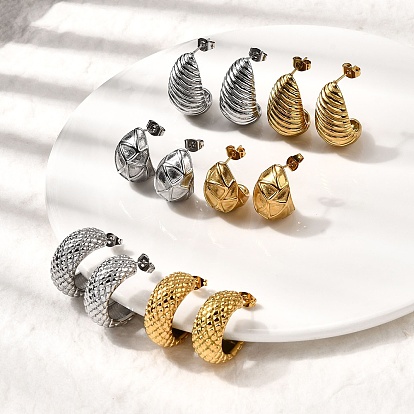 304 из нержавеющей стали серьги, ионное покрытие (ip)