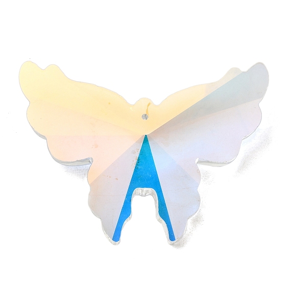 Гальванизированные стеклянные большие подвески, для люстры хрустальные подвесные подвески, бабочки прелести, граненые