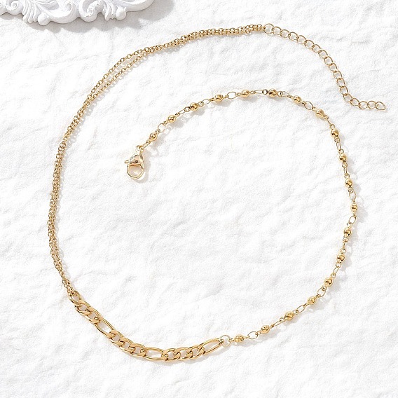 304 Ожерелья из нержавеющей стали с градуированными цепочками разного размера