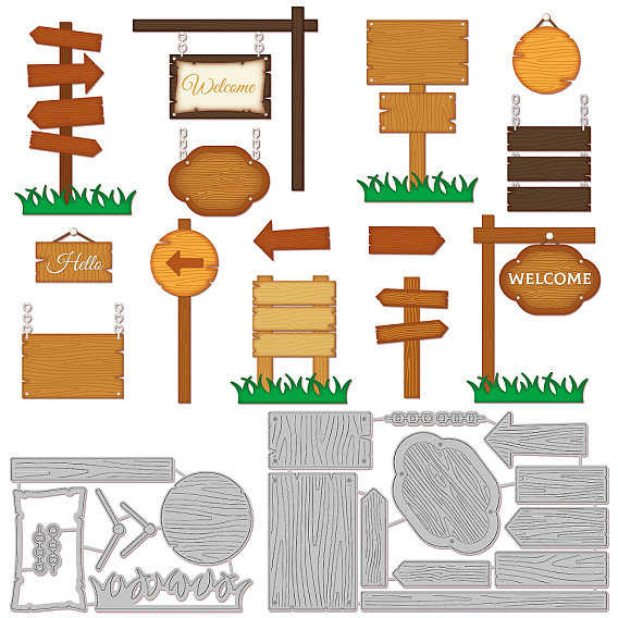 Трафареты для резки дорожных знаков из углеродистой стали, для diy scrapbooking, Фотоальбом, декоративная бумага для тиснения, цвет нержавеющей стали