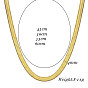 18K Gold Plated Stainless Steel Snake Bone Chain Necklace for Women