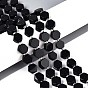 Природные обсидиана бисер нитей, шестиугольник, с бисером