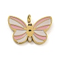 316 хирургические брелоки из нержавеющей стали с эмалью, очарование бабочки, золотые