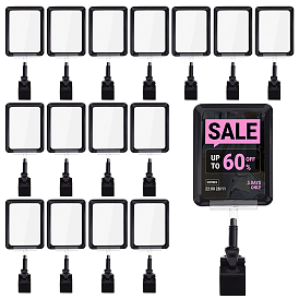 Пластиковый зажим для держателя таблички, зажимы для этикеток, прямоугольные