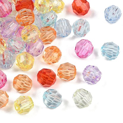 Прозрачные акриловые бусины, граненые, конус