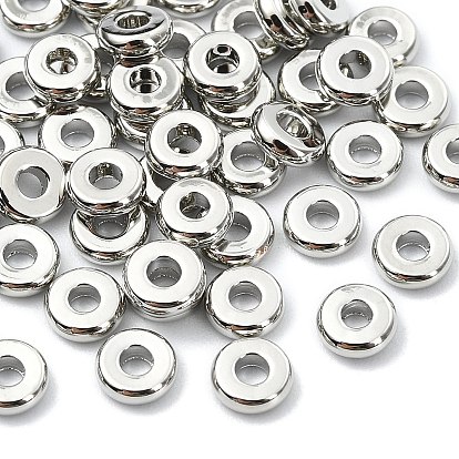 SHEGRACE Brass Beads, Flat Round, Cadmium Free & Nickel Free & Lead Free