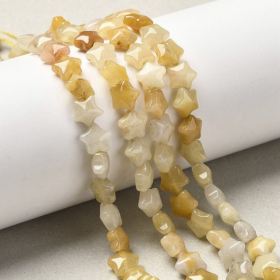 Природный Топаз нефрита бисер нитей, звезда