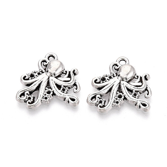 Сплавочные подвески тибетского стиля, прелести осьминога, без кадмия и без свинца