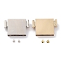 (Defective Closeout Sale: Scratch) Zinc Alloy Twist Bag Lock Purse Catch Clasps, Square, for DIY Bag Purse Hardware Accessories