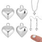 4шт. 925 подвески из стерлингового серебра, сердце