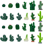 24шт. 12 стили, миниатюрная модель кактуса из смолы, аксессуары для кукольного домика с микро-ландшафтом, притворяясь опорными украшениями