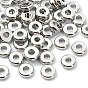 SHEGRACE Brass Beads, Flat Round, Cadmium Free & Nickel Free & Lead Free