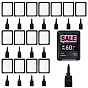 Plastic Clip on Sign Holder, Label Clips, Rectangle
