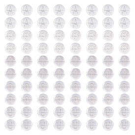 100 шт. 5 стили гальванизированные стеклянные бусины, плоские круглые с буквы