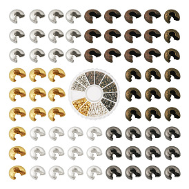 480шт 6 цвета железные обжимные бусины крышки