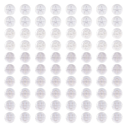 100 шт. 5 стили гальванизированные стеклянные бусины, плоские круглые с буквы