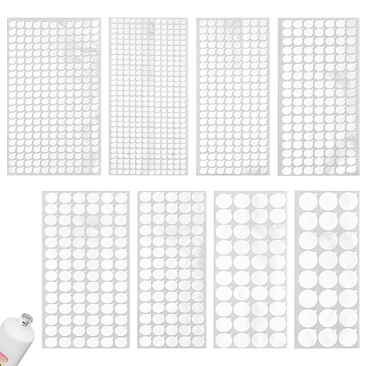 1122шт. 8 стили круглых алюминиевых фольгированных наклеек для запечатывания, клейкая этикетка, для косметических наклеек-пломб