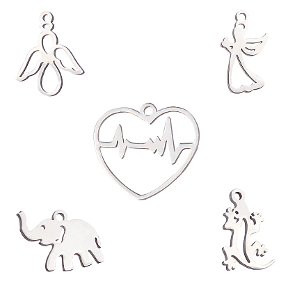 Pendentifs en acier inoxydable, formes mixtes