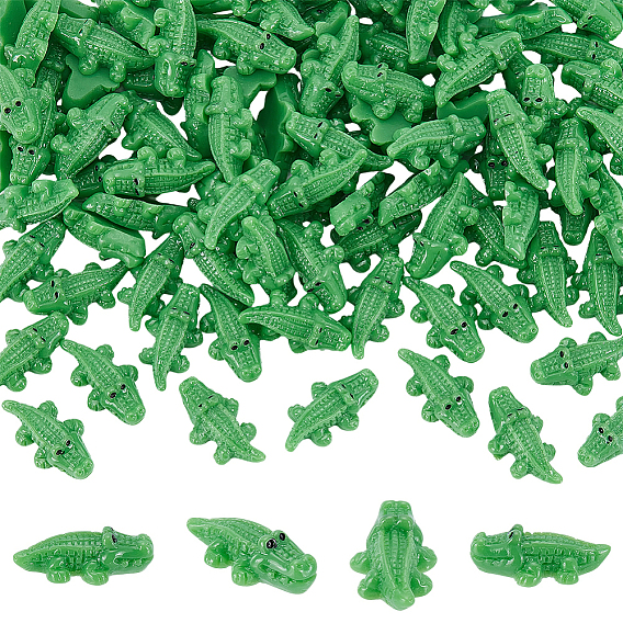 100Pcs Opaque Resin Crocodile Display Decorations, Micro Landscape Decoration Accessories