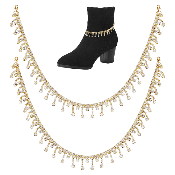 2 шт. сплава стразы звено цепи ремень сапог, Сплав с застежками когтя омара