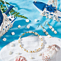 BENECREAT 2 Strands Column Natural White Shell Beads Strands, Mother of Pearl Shell Beads