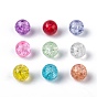 Transparent Crackle Glass Beads, Round