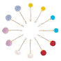 DIY Earring Making, with Round Fabric Pendants, Brass Cubic Zirconia Stud Earring Findings, 304 Stainless Steel Jump Rings, Brass Link and Ear Nuts