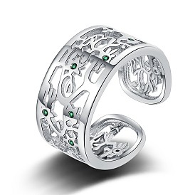 Sparkling Tree of Life Ring - Fashionable and Personalized Openwork Design for Men and Women