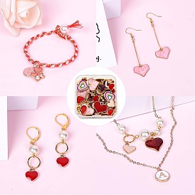 Подвески из эмали и сплава, сердце