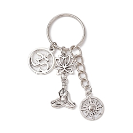 Alloy Keychain, Yoga Symbol