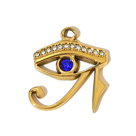 304 из нержавеющей стали с горный хрусталь подвески, глаз очарования, зеркальная полировка, ионное покрытие (ip)