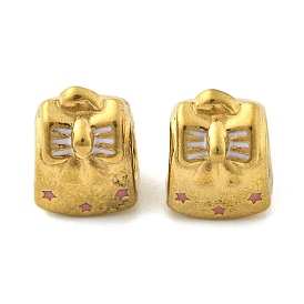 304 из нержавеющей стали европейские шарики, с эмалью, бусины с большим отверстием, бантом, ионное покрытие (ip)